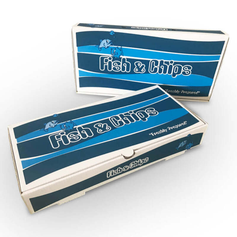 Printed Fish & Chips Box (115*245*59mm)