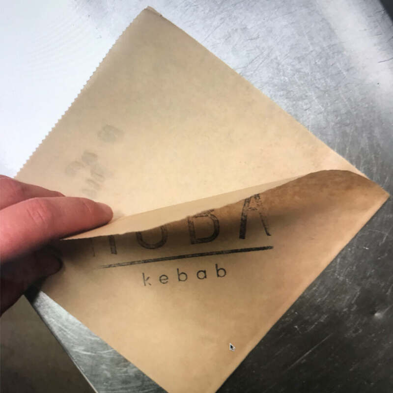 Custom Printed Burger Pouches 150x150mm (6