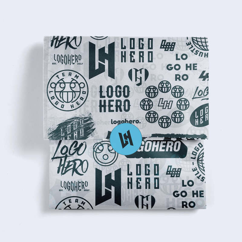 Printed Tissue Paper (50x38cm) In your choice of paper colour