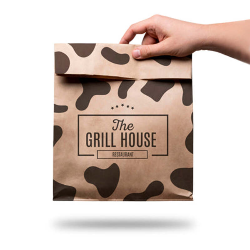 Custom Printed SOS Block Bottom Bags 215 x 90 x 390mm (6x10x12