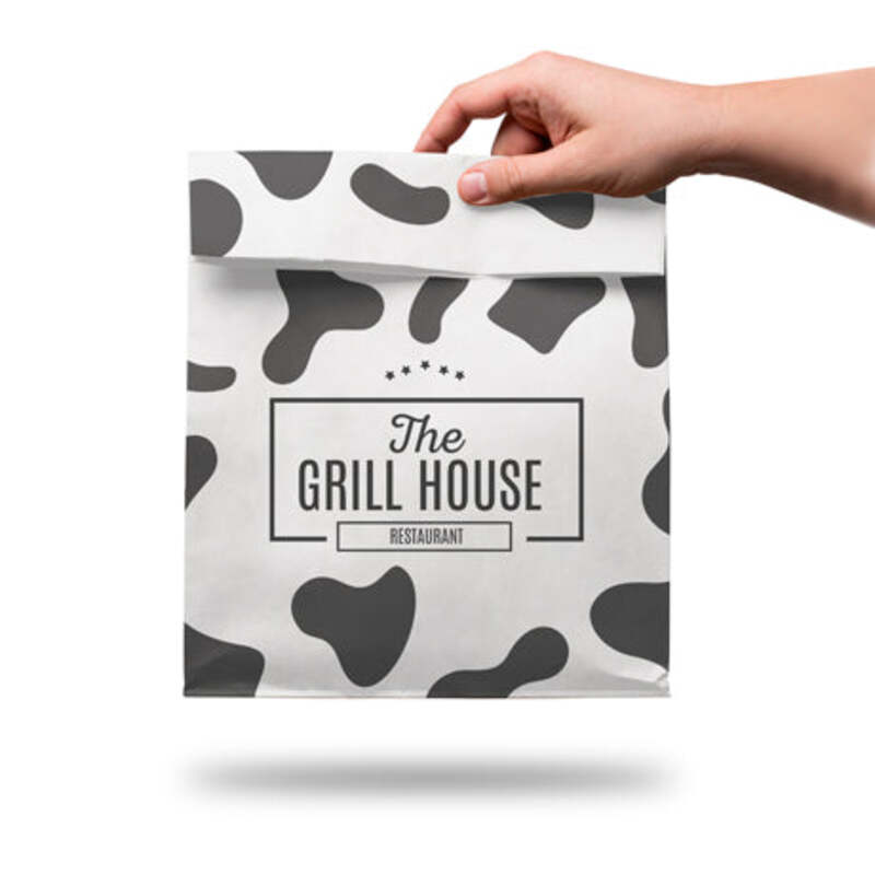 Custom Printed SOS Block Bottom Bags 260 x 130 x 405mm (10.25x15.5x16