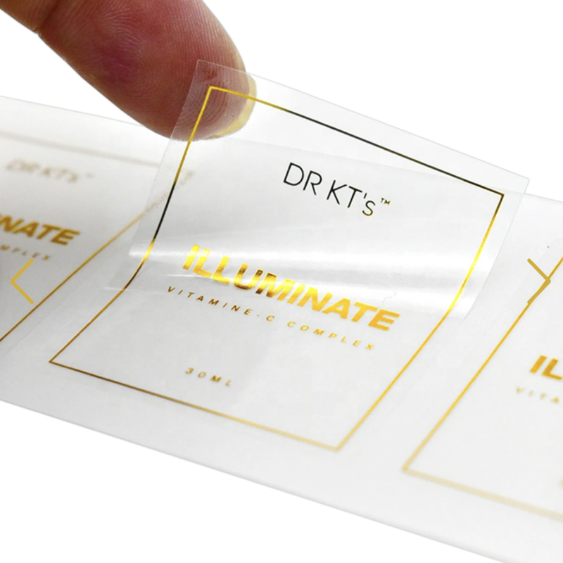 90 x 90mm Square Stickers - Clear