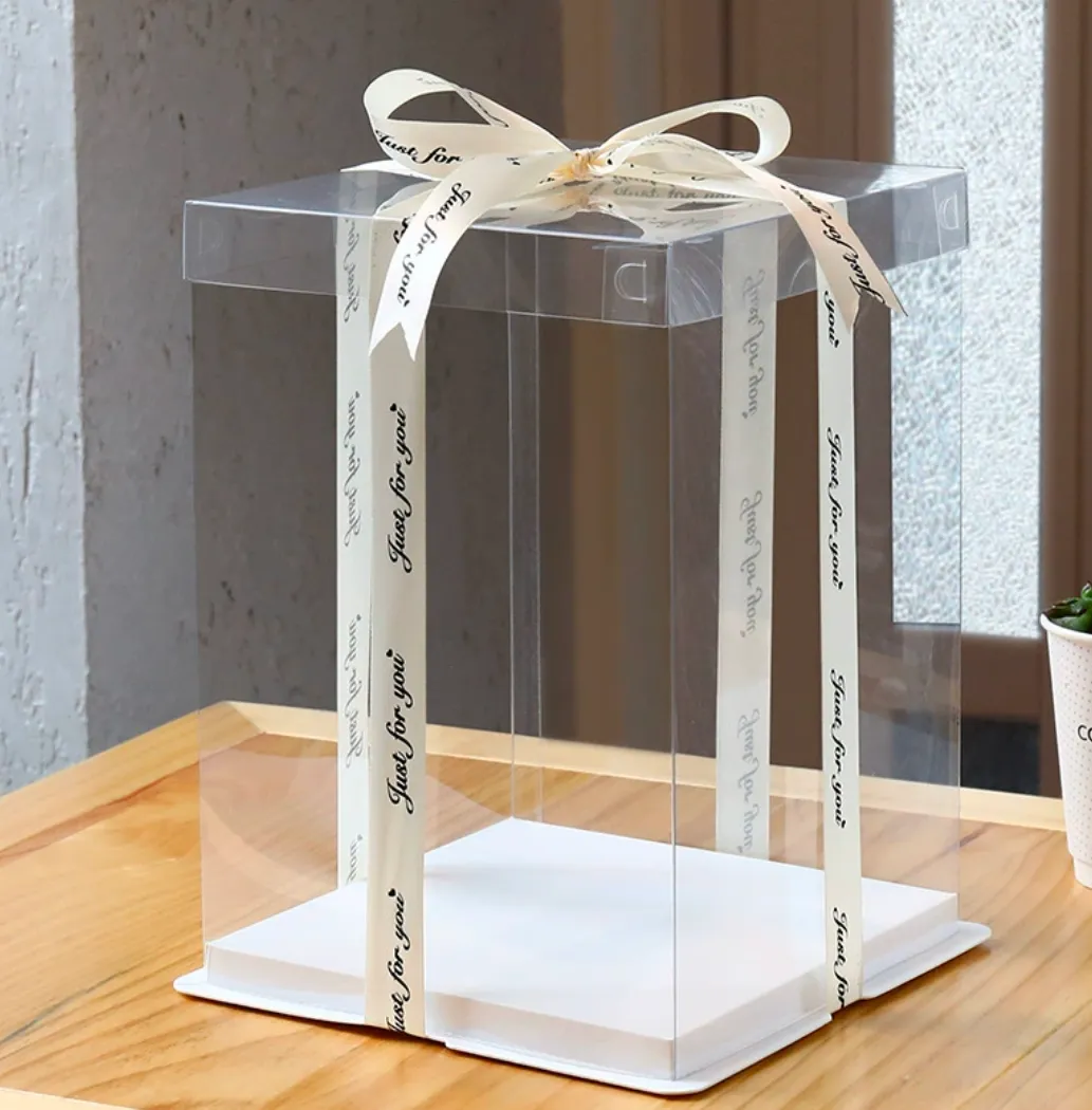 Clear Square  Cake Box